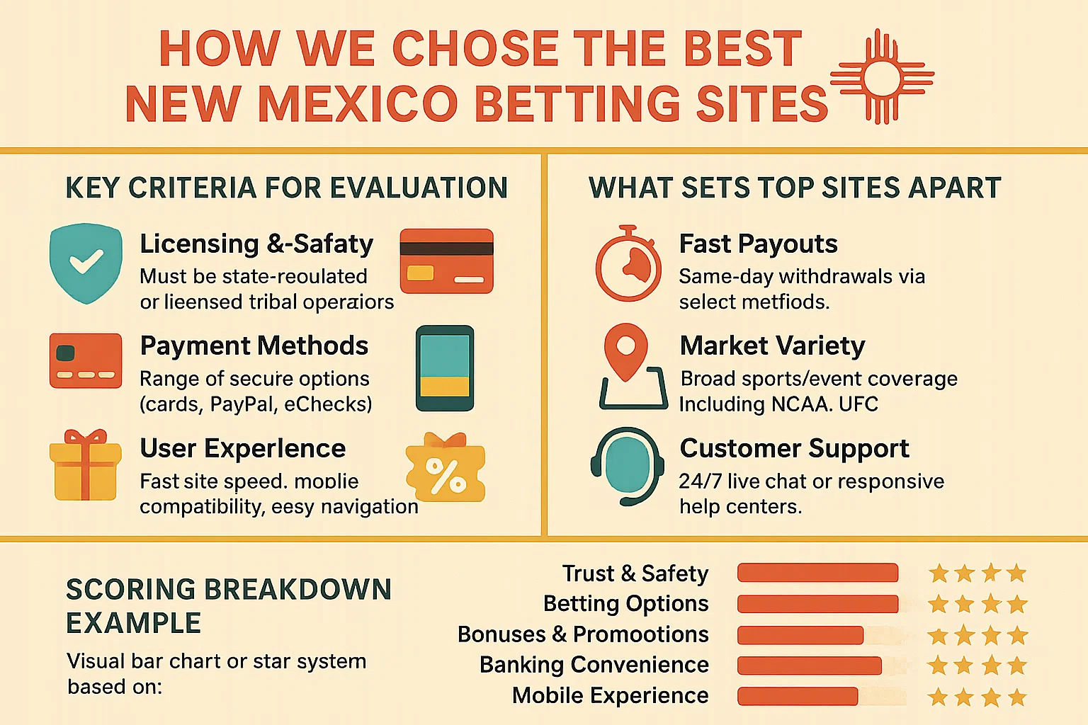 How We Chose the Best New Mexico Betting Sites